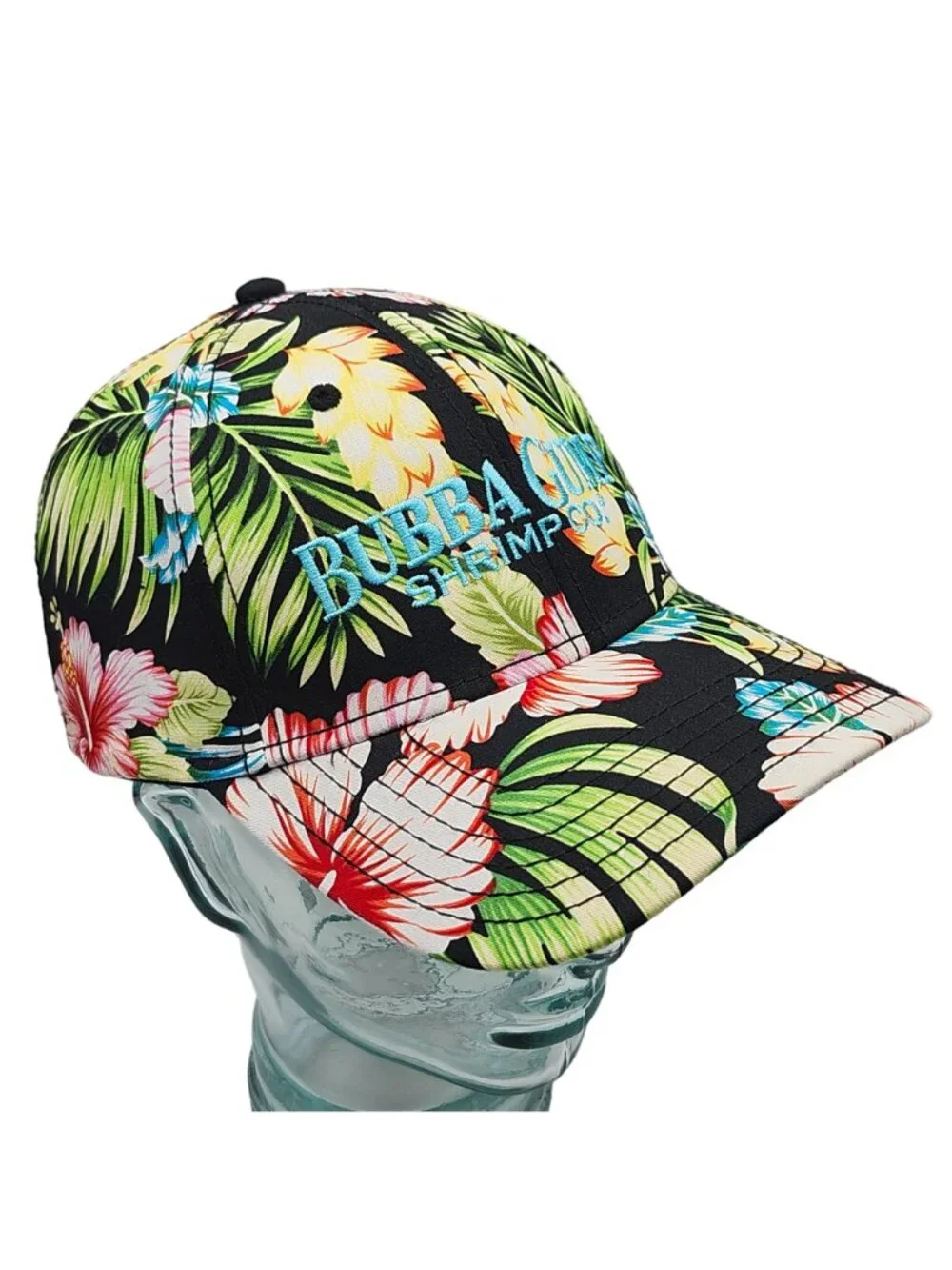 Bubba Gump Shrimp Company Hawaiian Floral Tropical Snapback Hat Embroidered